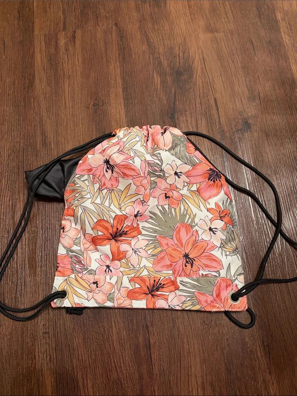 Billabong sack backpack with zipped pocket floral like new